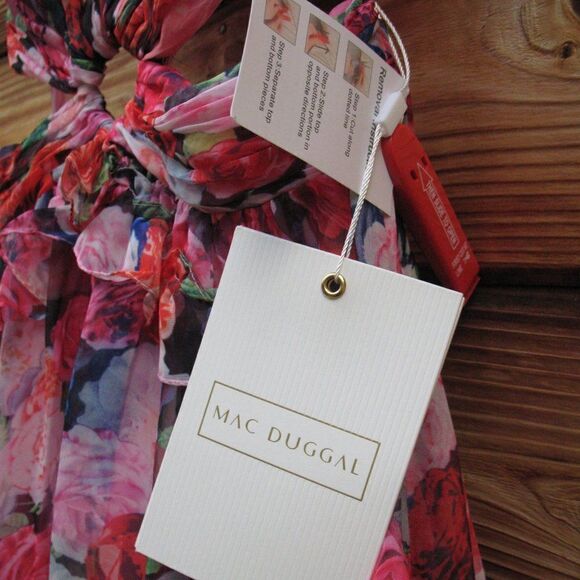 Mac Duggal 68076 Ruffle Floral Cut Out Dress - Picture 15 of 15